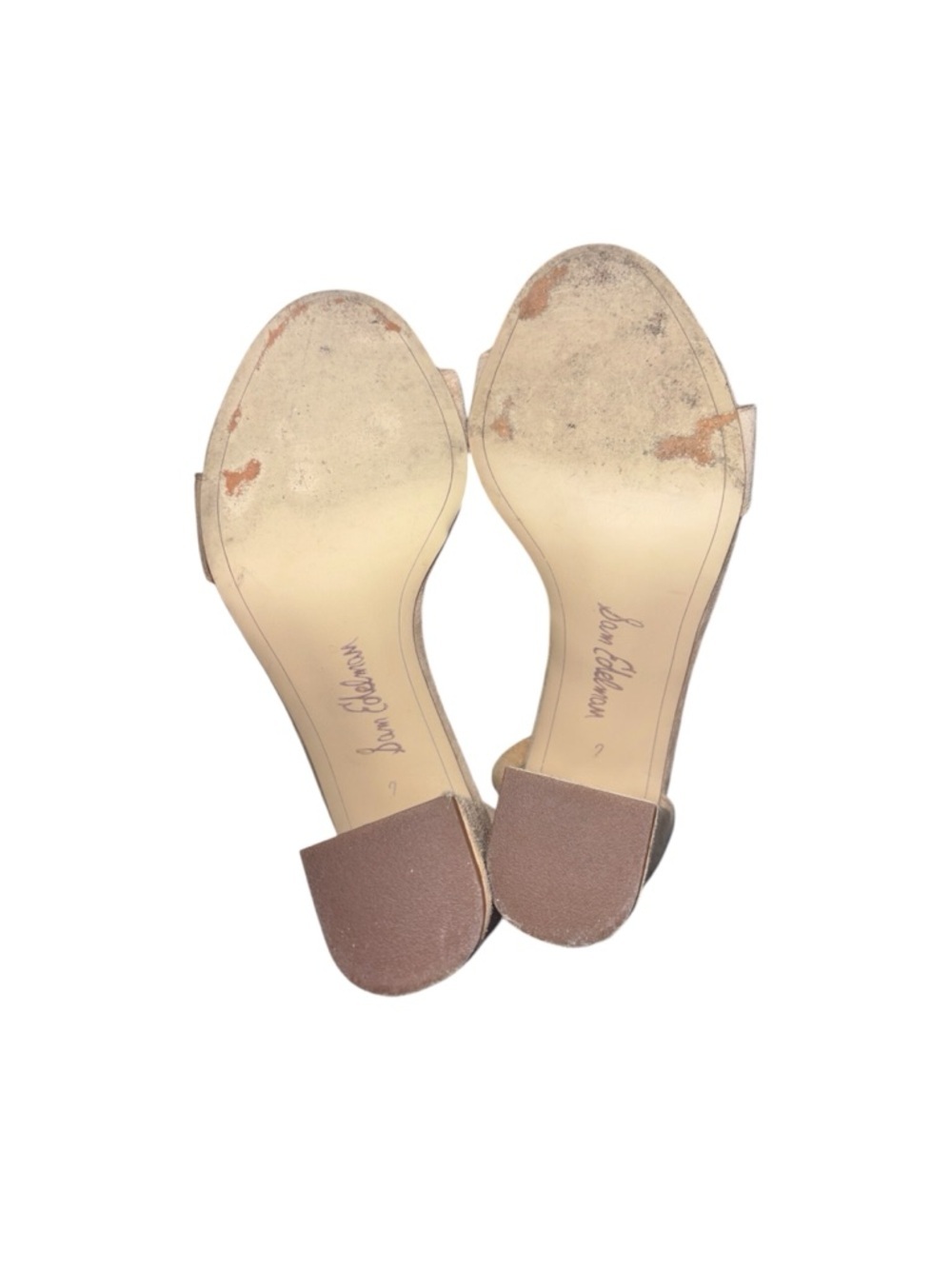 Sam Edelman Odila Camel Suede Leather Upper Block Heel Sandal Women Size 7M - Picture 12 of 12